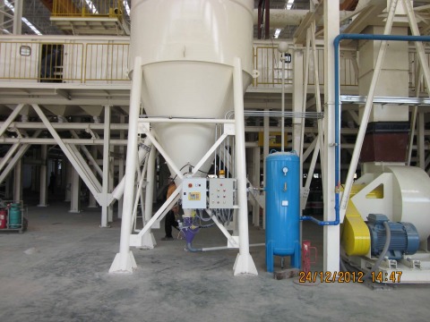 ระบบลำเลียงวัสดุผงด้วยลม (Dense phase)